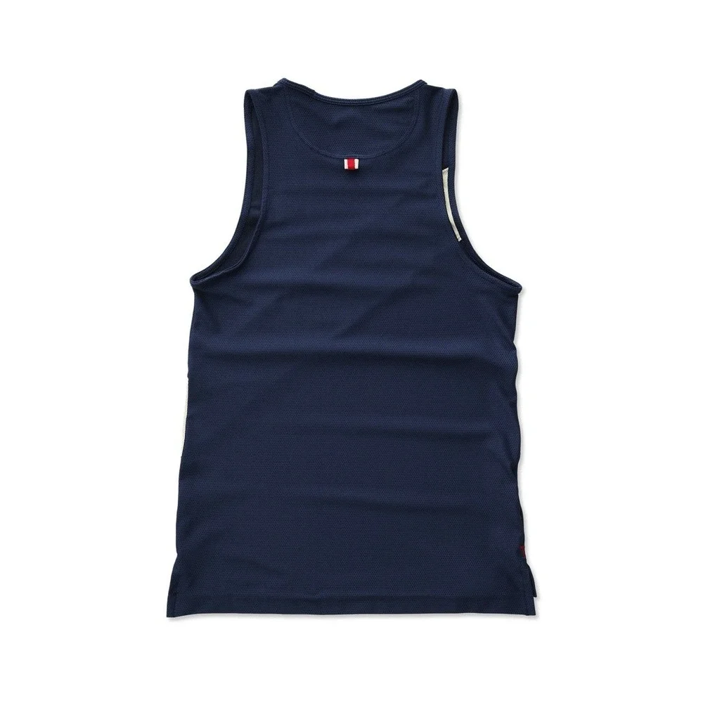 TRACKSMITH Van Cortlandt Race Day Singlet Navy White Women's Small Running Tank - Picture 2 of 13